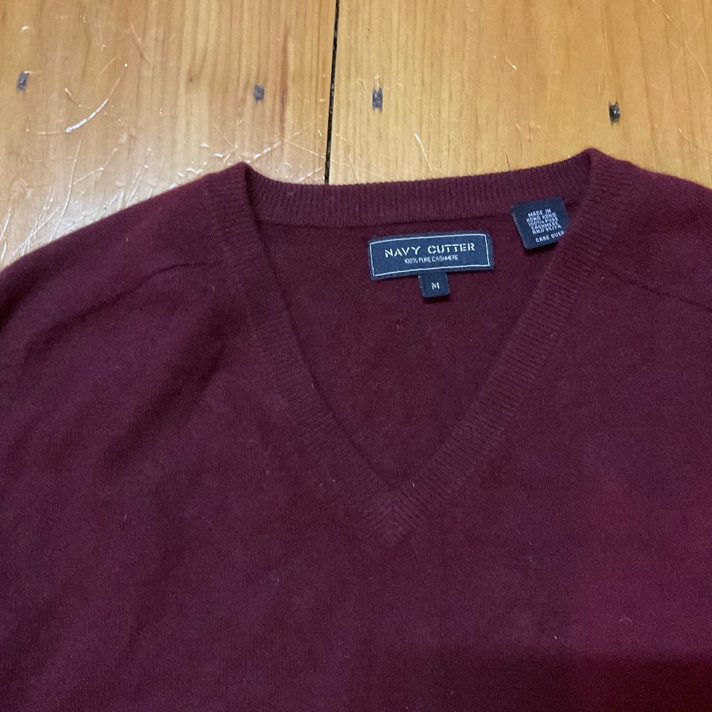 Navy Cutter Cashmere Sweater